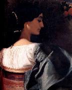 Frederick Leighton An Italian Lady oil painting on canvas